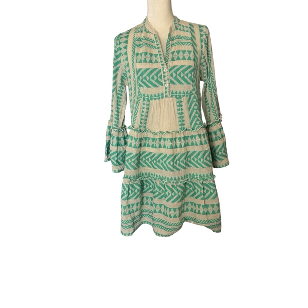 Chic Patterned Long Sleeve Dress